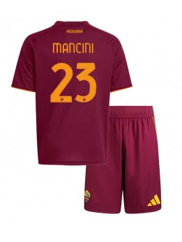 Detské Futbalové oblečenie AS Roma Gianluca Mancini #23 2025-26 Krátky Rukáv - Domáci (+ trenírky)
